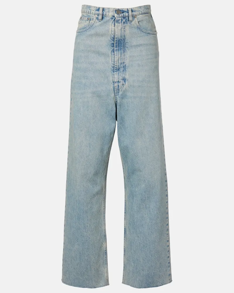 Maison Margiela Jeans regular sfrangiati Blu