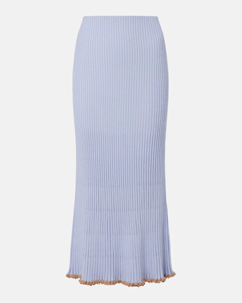 Gabriela Hearst Gonna midi Kavya in cashmere e seta Blu