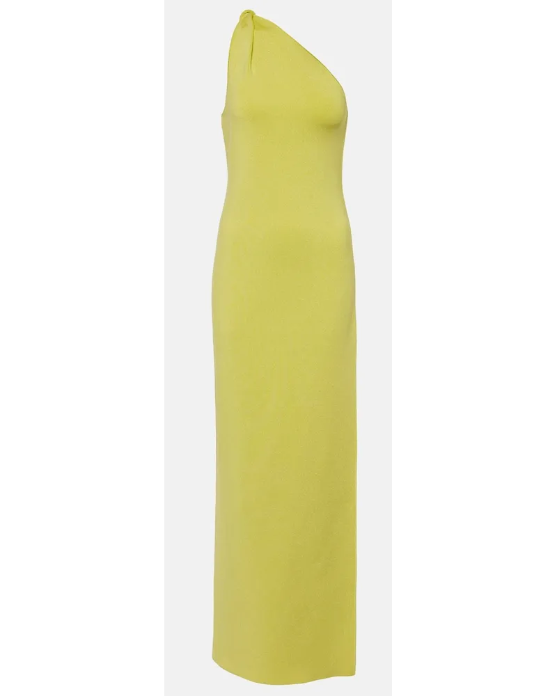 GALVAN Abito lungo monospalla Persephone Giallo