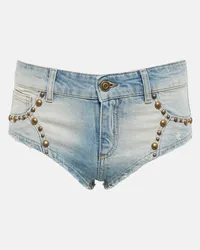 Blumarine Shorts di jeans a vita bassa Blu