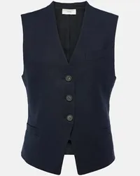 Vince Gilet in misto lino Blu