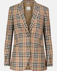 Burberry Blazer in lana Vintage Check Beige