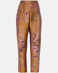 Dries van Noten Pantaloni regular a vita media Multicolore