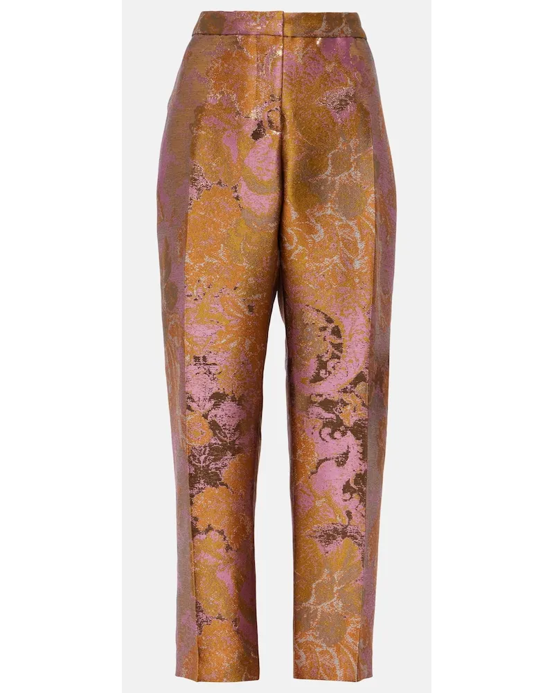 Dries van Noten Pantaloni regular a vita media Multicolore