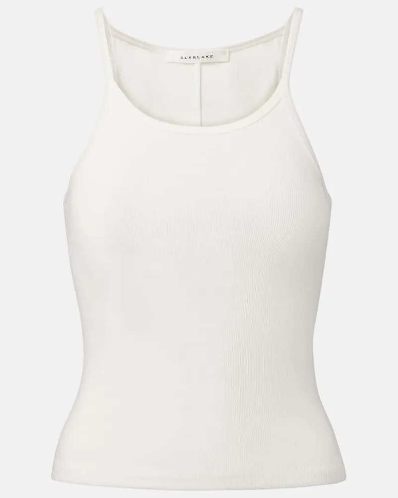 SLVRLAKE Tank top in cotone a coste Bianco