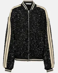 Palm Angels Bomber con paillettes Nero