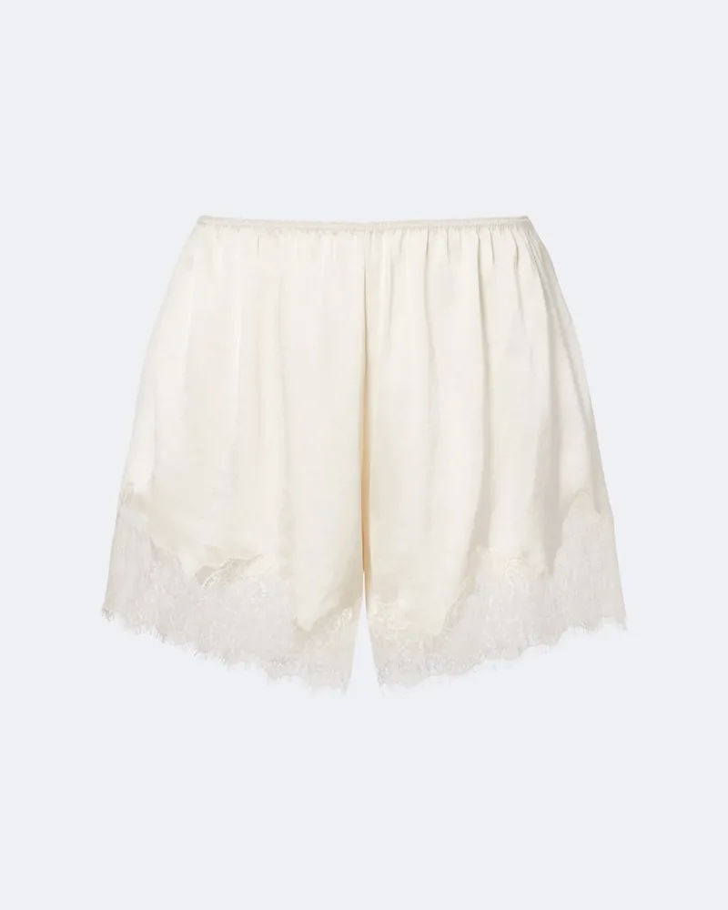 Citizens of humanity Shorts in satin con pizzo Bianco