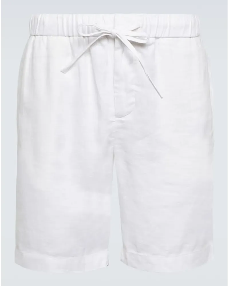 Frescobol Carioca Shorts Felipe in misto lino Bianco