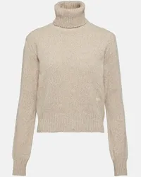 AMI Paris Pullover Ami de Cœur in cashmere e lana Beige