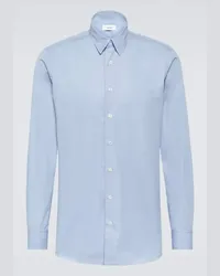 LARDINI Camicia in popeline di cotone Blu