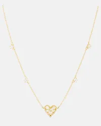 Jade Trau Collana Margot Heart Mini in oro 18kt con diamanti Oro