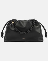 Loewe Clutch Flamenco Large in pelle Nero