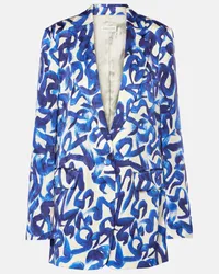 Dries van Noten Blazer con stampa Blu