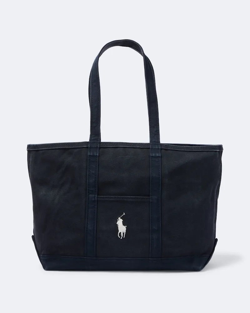 Ralph Lauren Shopper in canvas Blu