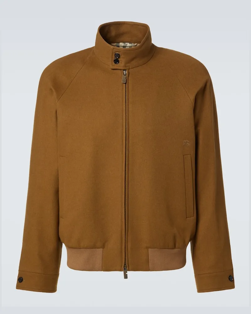 Burberry Giacca blouson Harrington in cashmere Marrone