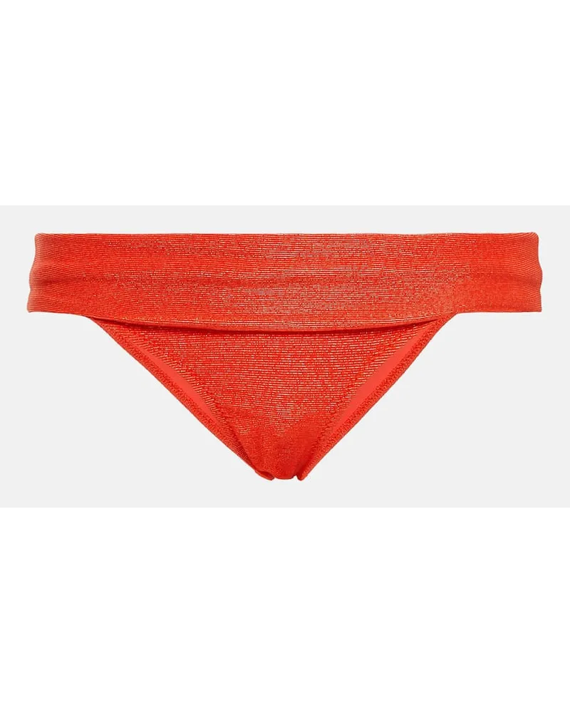 Heidi Klein Slip bikini Morocco a vita media metallizzati Rosso