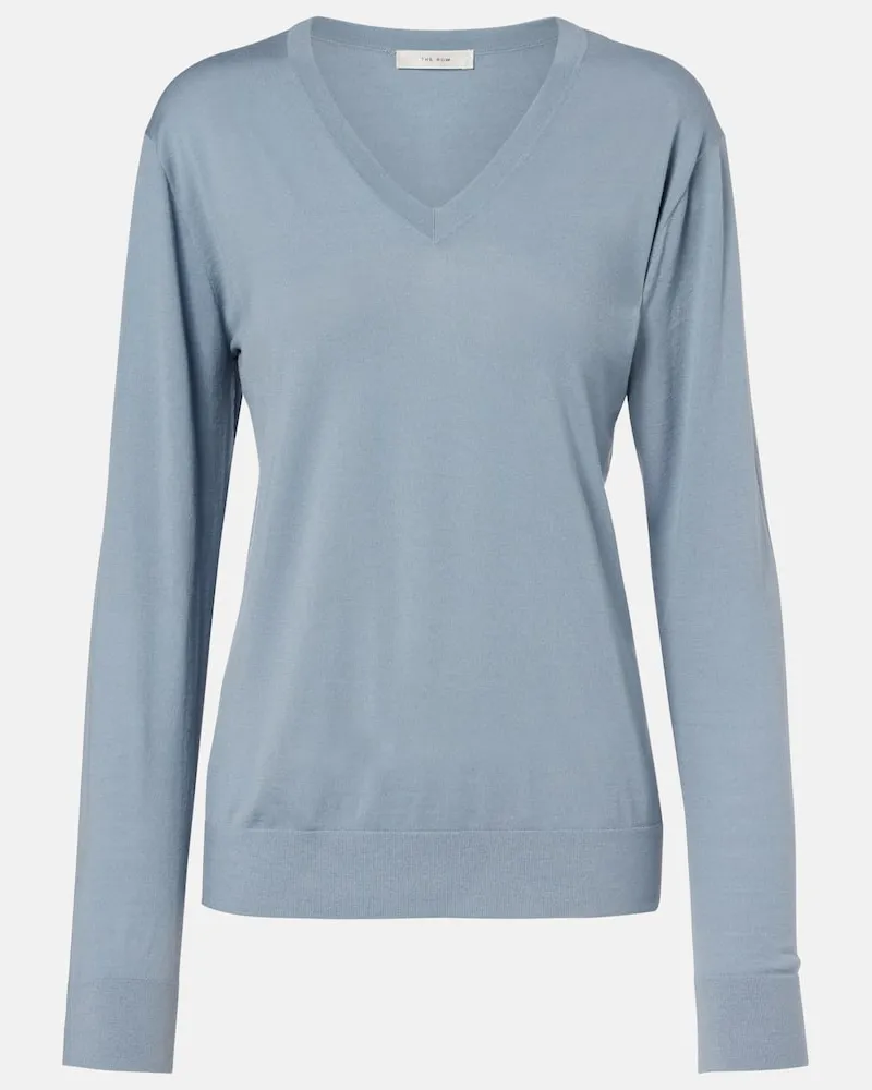 The Row Pullover Naius in lana Blu