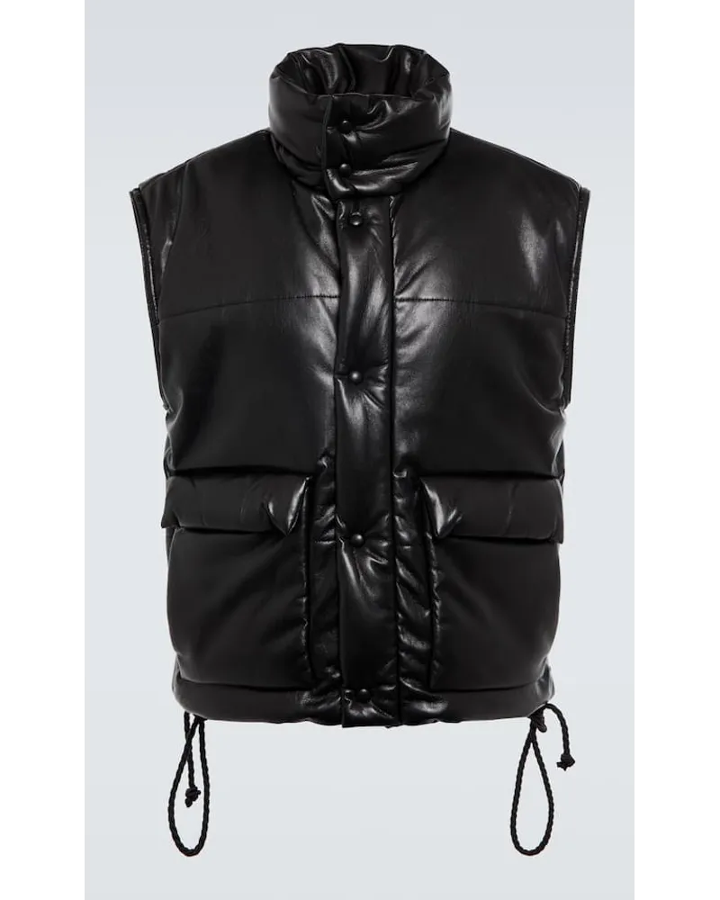Nanushka Gilet Jovan in similpelle Nero