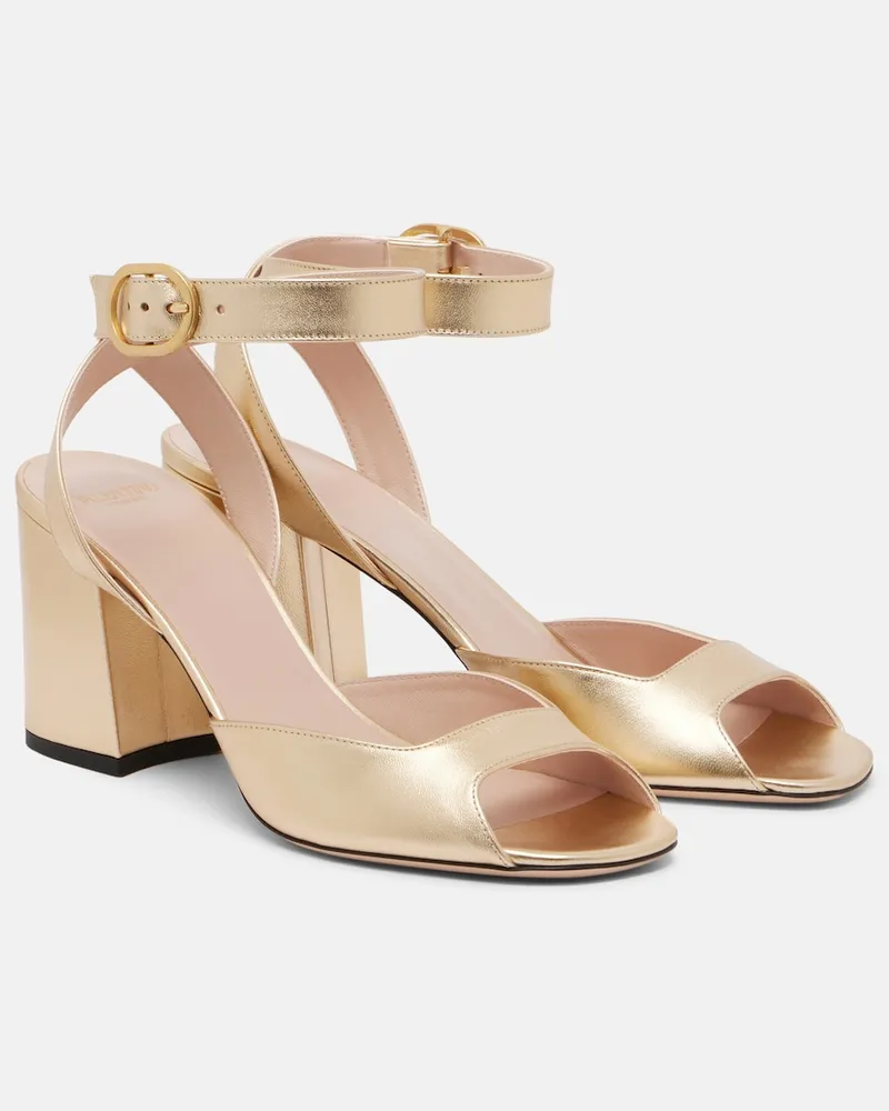 Valentino Garavani Sandali Fawcette in pelle metallizzata Oro