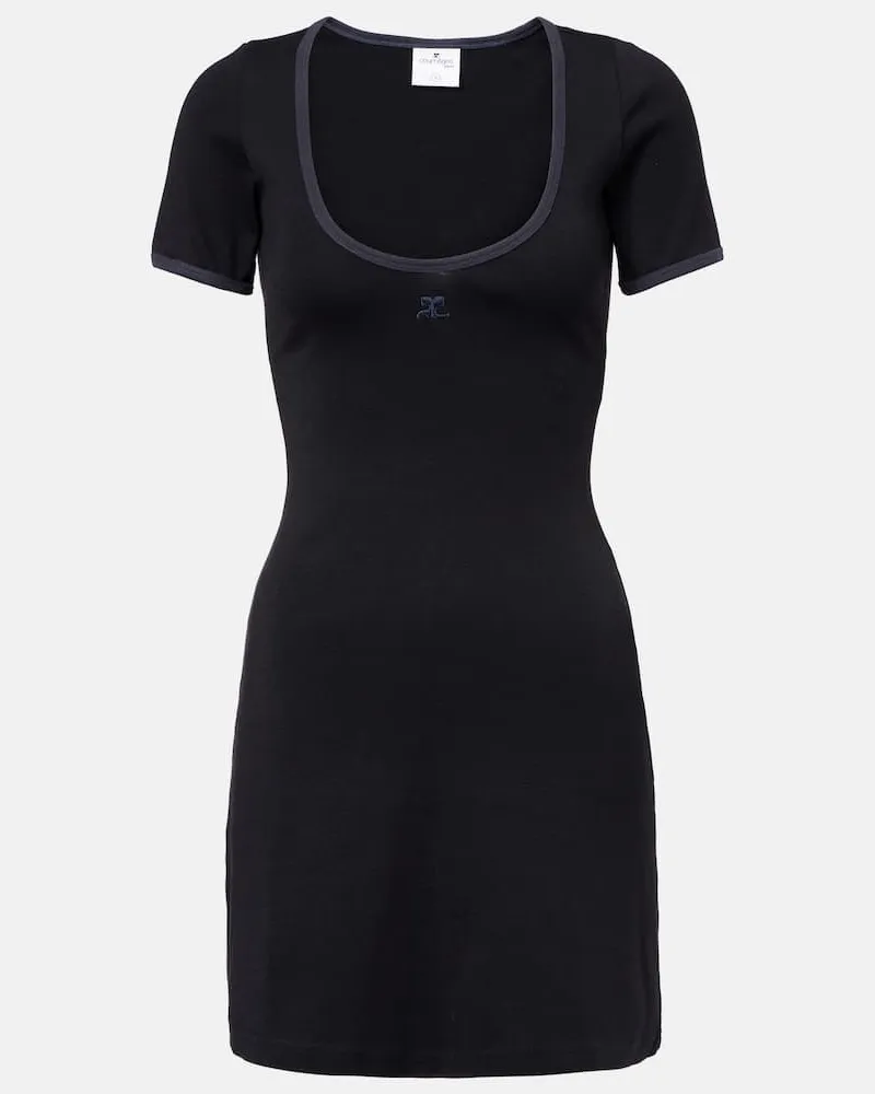 Courrèges CourrÃ¨ges Abito corto Holistic in cotone Nero