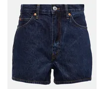 Shorts Midi di jeans a vita alta
