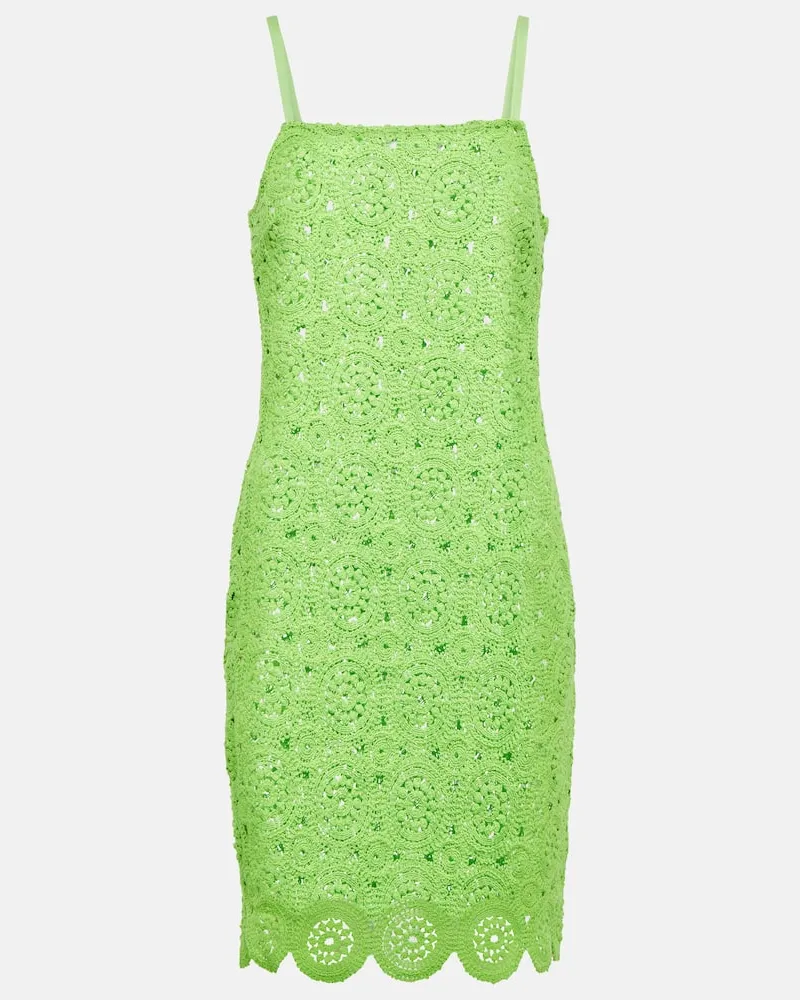 ROTATE Birger Christensen Miniabito Silke in crochet Verde