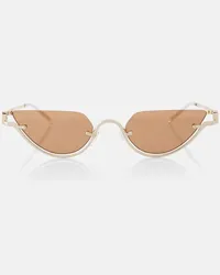 Gucci Occhiali da sole cat-eye Double G Oro