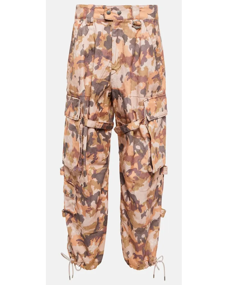 Isabel Marant Pantaloni cargo Helore in cotone Multicolore
