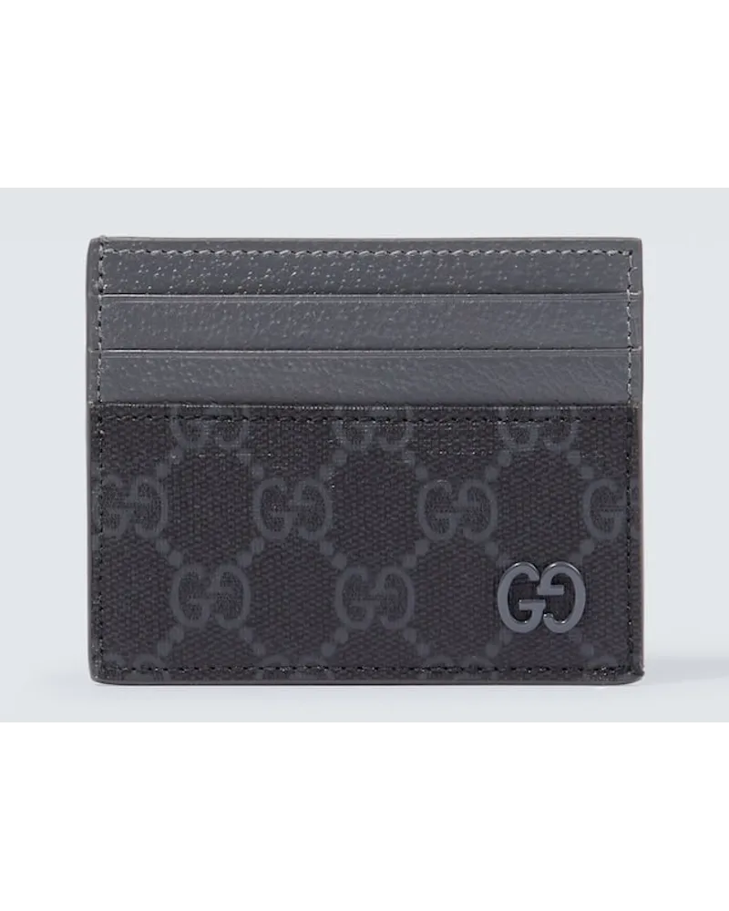 Gucci Portacarte in canvas GG e pelle Nero