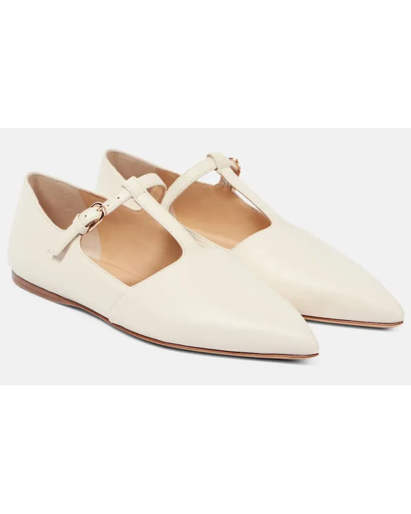 Gabriela Hearst Ballerine Lola in pelle Bianco