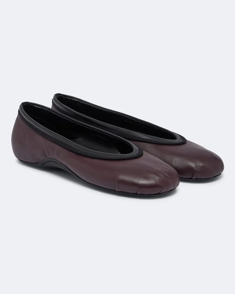 Dries van Noten Ballerine in pelle Borgogna