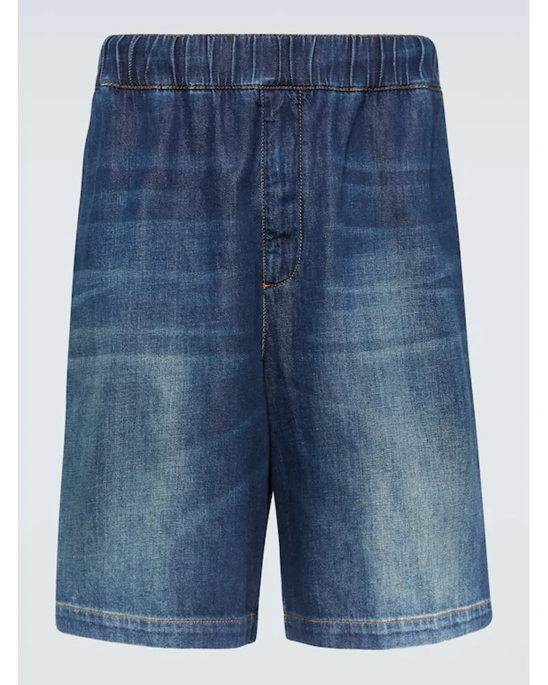 Valentino Garavani Bermuda in chambray di jeans Blu