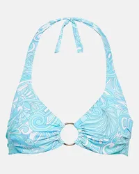 Melissa Odabash Top bikini Brussels con stampa Blu