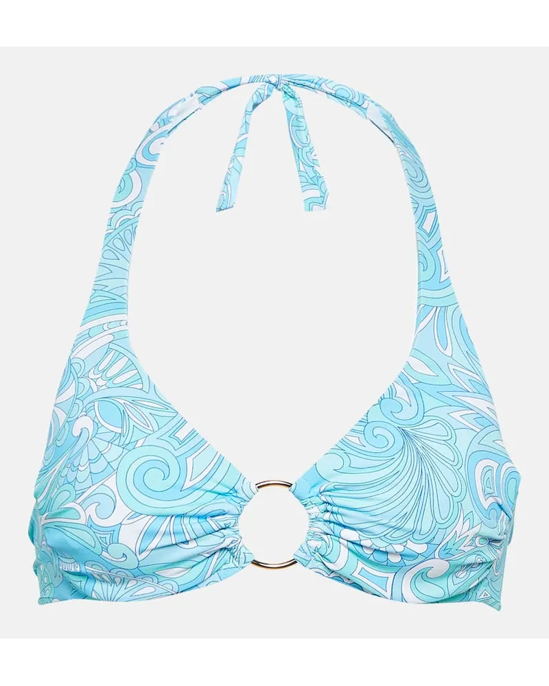 Melissa Odabash Top bikini Brussels con stampa Blu