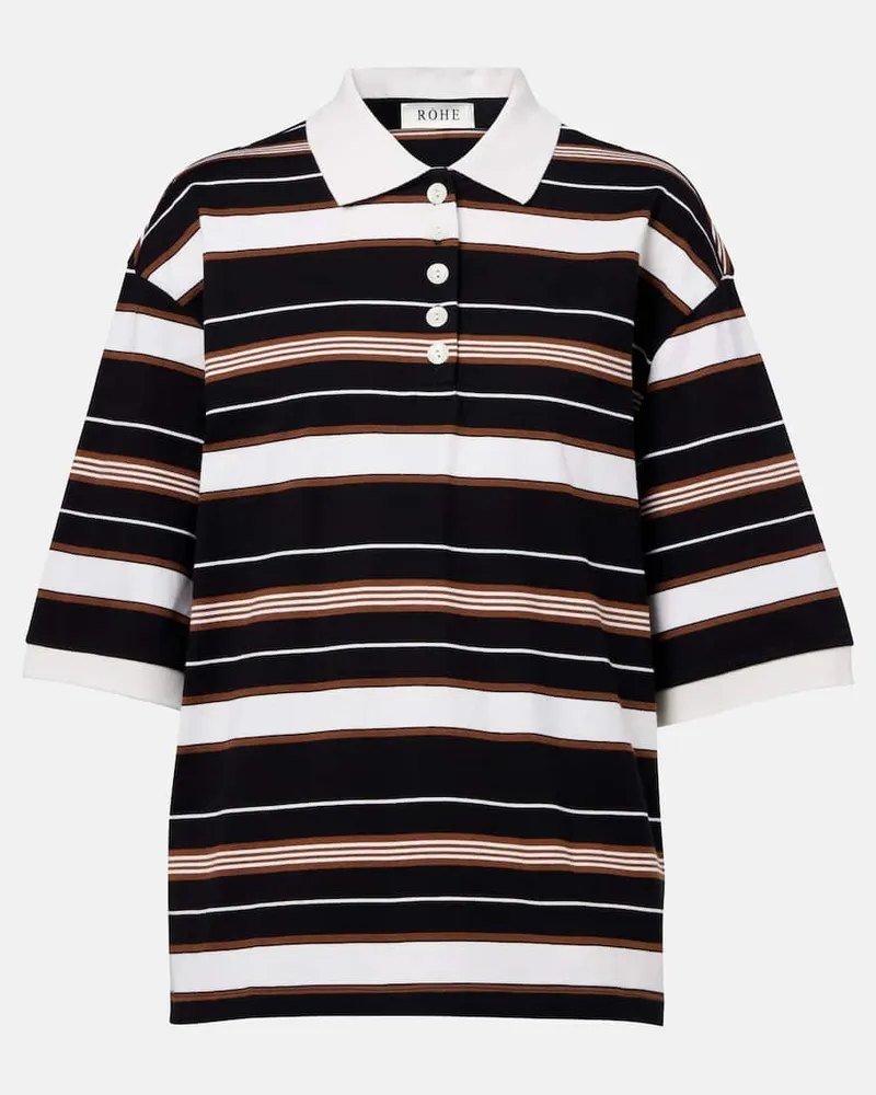 Róhe RÃ³he Polo in cotone a righe Neutro