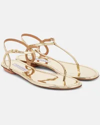 Aquazzura Sandali infradito Almost Bare in pelle Oro