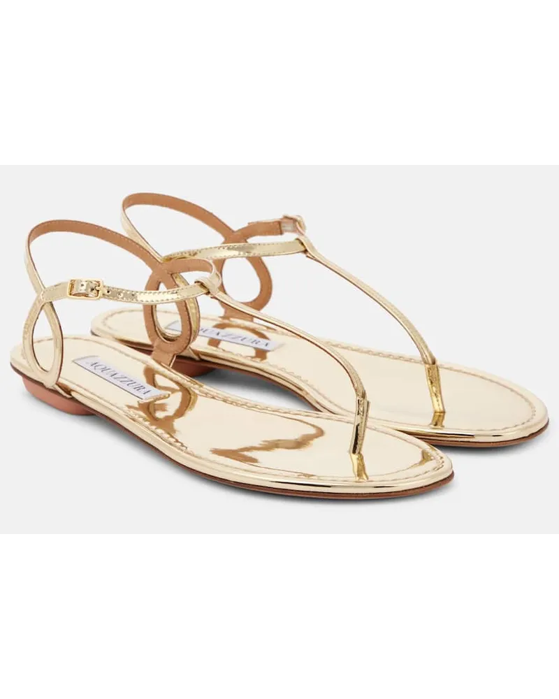 Aquazzura Sandali infradito Almost Bare in pelle Oro