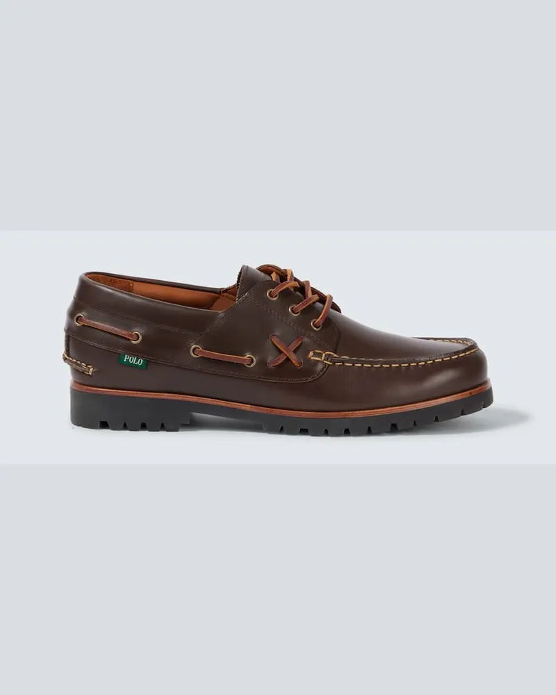 Ralph Lauren Scarpe da barca Ranger in pelle Marrone
