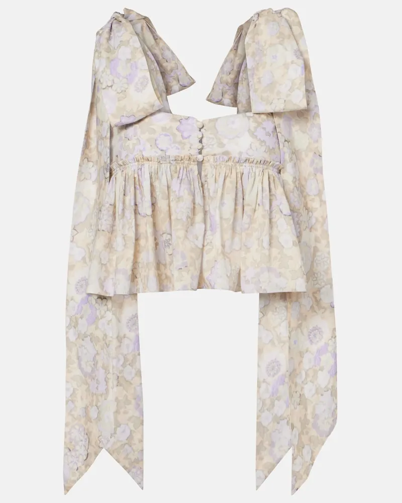 Chloé Chloé Top in cotone con stampa floreale Multicolore