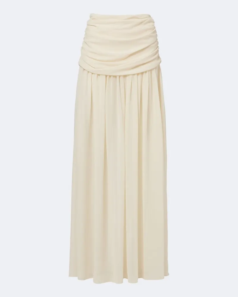 De La Vali Gonna lunga Agapito in chiffon Bianco