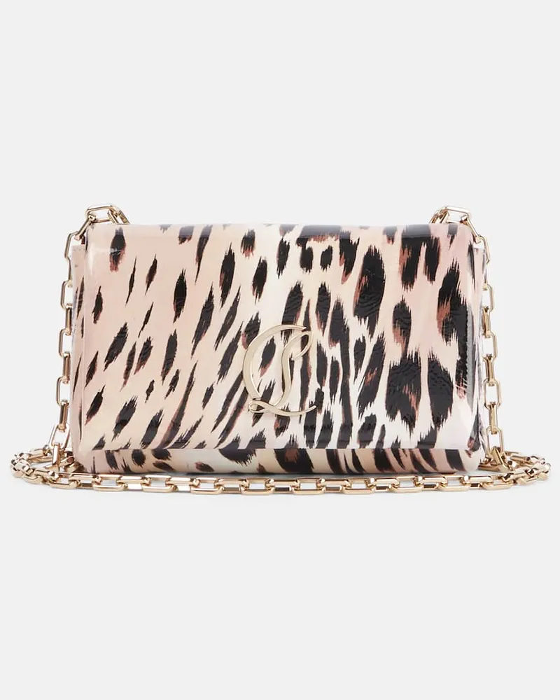 Christian Louboutin Clutch Loubi54 in pelle stampata Multicolore