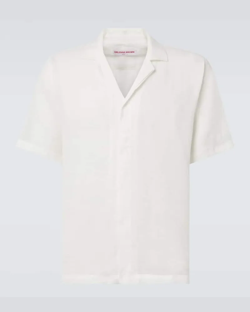 Orlebar Brown Camicia Maitan in lino Bianco