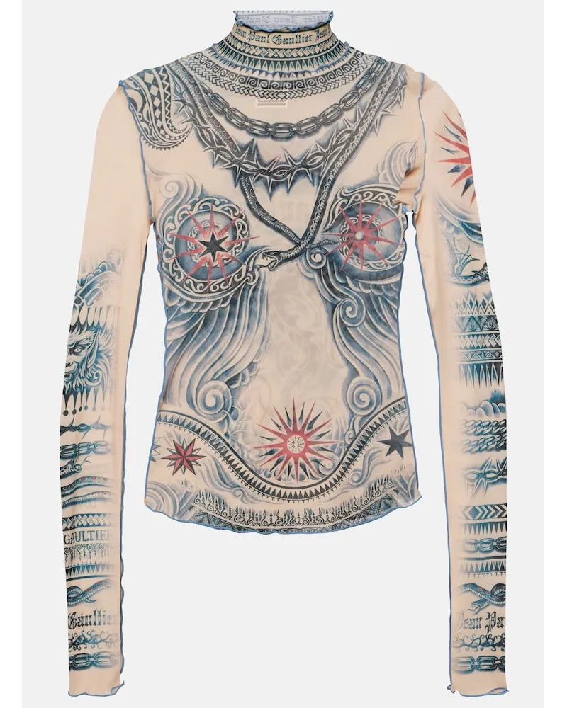 Jean Paul Gaultier Lupetto Tattoo Collection con stampa Multicolore