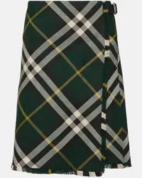 Burberry Kilt in lana Burberry Check Verde