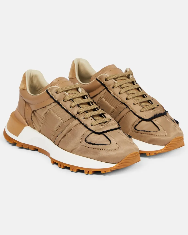 Maison Margiela Sneakers 50-50 in suede e nylon Beige