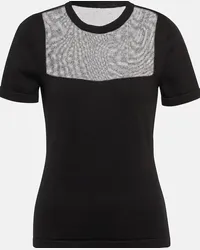 Oscar de la Renta Top in misto cotone Nero