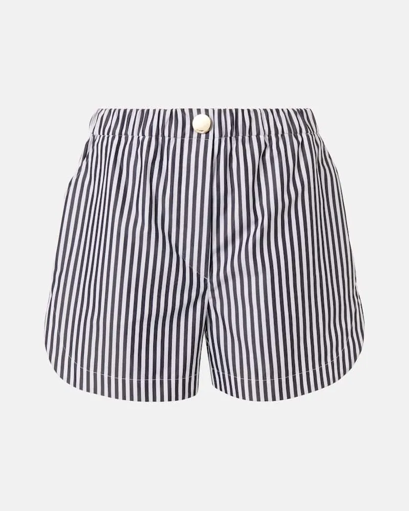 SPORTMAX Shorts Muscari in cotone a righe Nero