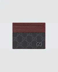 Gucci Portacarte in pelle e canvas GG Nero