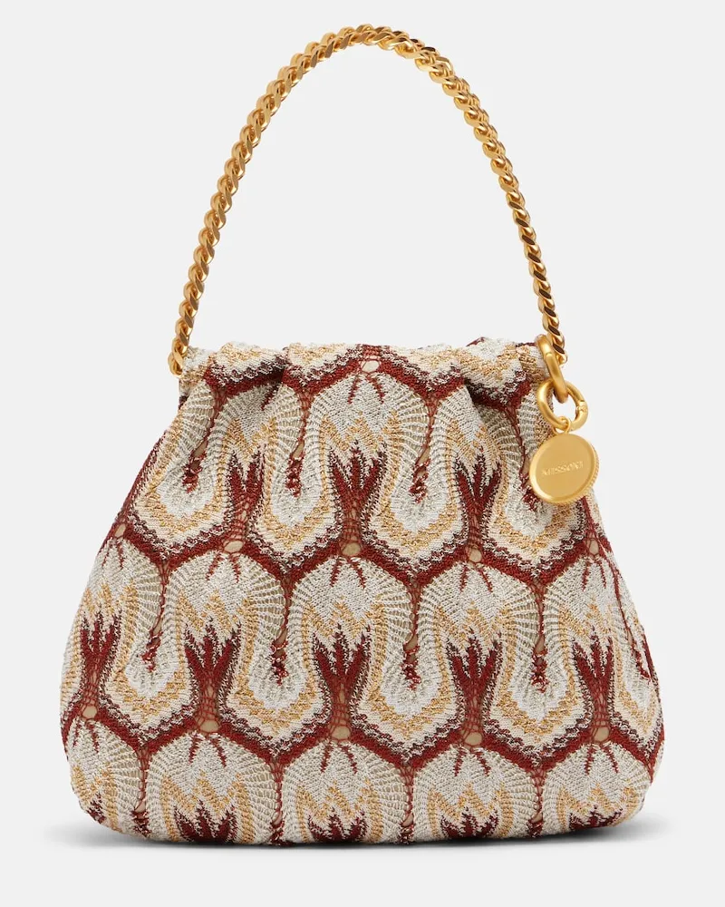 Missoni Clutch Mini in lamé Marrone