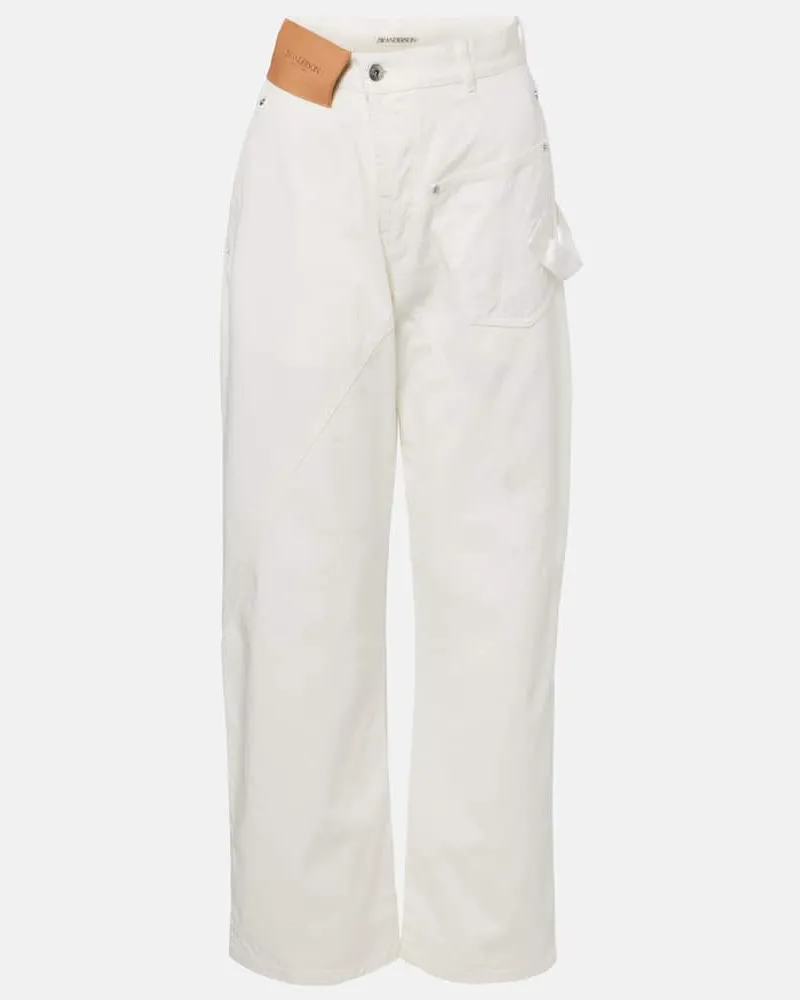 J.W.Anderson Jeans regular con ricamo Bianco